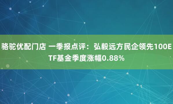 骆驼优配门店 一季报点评:弘毅远方民企领先100ETF基金季度涨幅0.88%